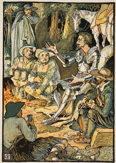 Don Quixote and the Goatherds, Illustration from 